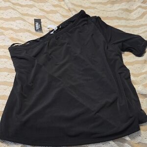 White House Black Market Black Short Sleeve Top